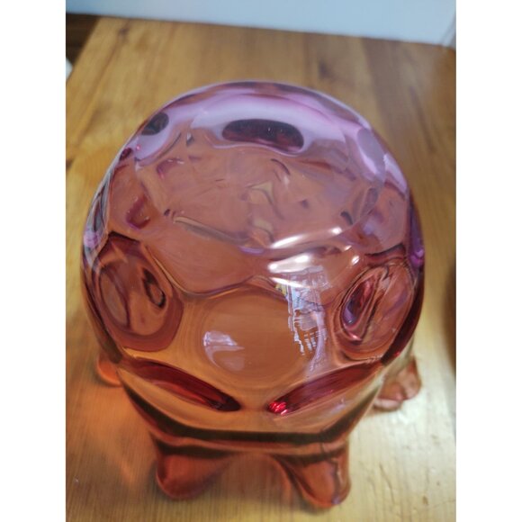 Vintage Fenton ''Dot Optic'' Cranberry Glass Ruffled Edge Vase - Picture 10 of 10